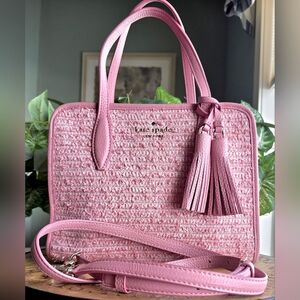 Kate Spade Pink Rowe Summer Tweed Satchel